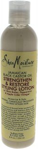 Soin des cheveux crépus : lotion Shea Moisture à l'huile ricin de Jamaïque
