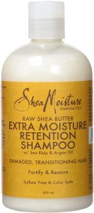 Soin des cheveux crépus: shampoing hydratant de la marque Shea Moisture